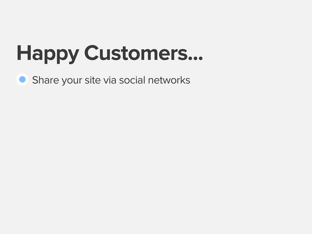Happy Customers...
Share your site via social networks
