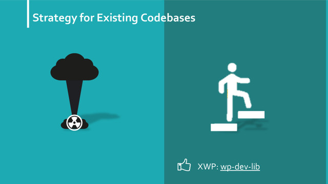 Strategy for Existing Codebases
XWP: wp-dev-lib
