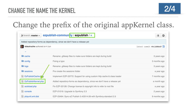 CHANGE THE NAME THE KERNEL
Change the preﬁx of the original appKernel class.
2/4
