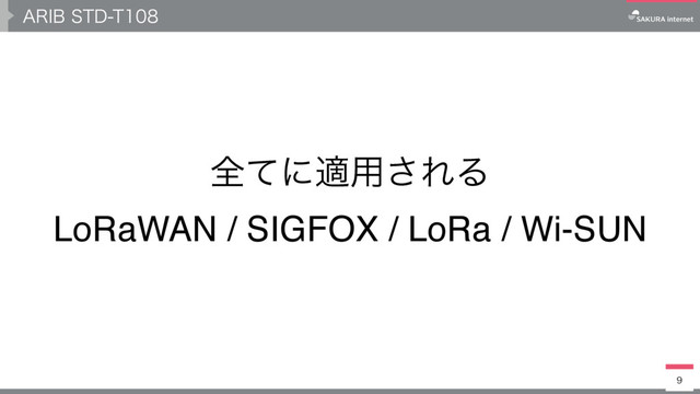 "3*#45%5

LoRaWAN / SIGFOX / LoRa / Wi-SUN
શͯʹద༻͞ΕΔ
