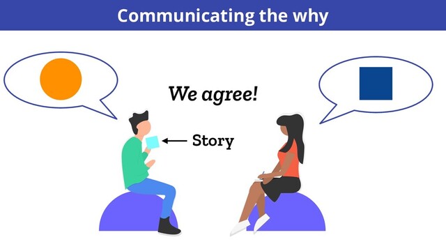 We agree!
Story
Communicating the why
