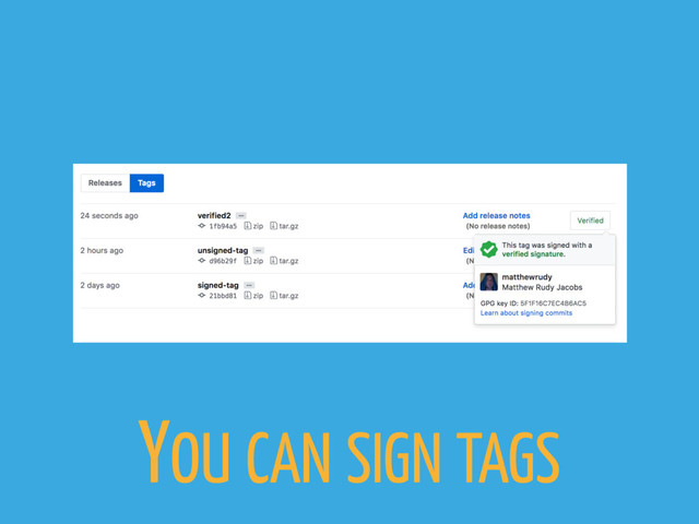 YOU CAN SIGN TAGS
