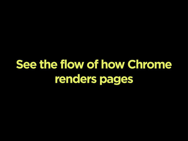 See the flow of how Chrome
renders pages

