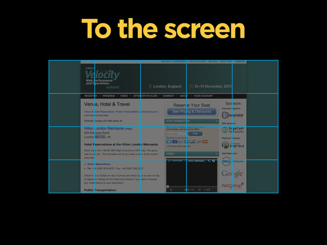 To the screen
