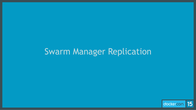 Swarm Manager Replication
