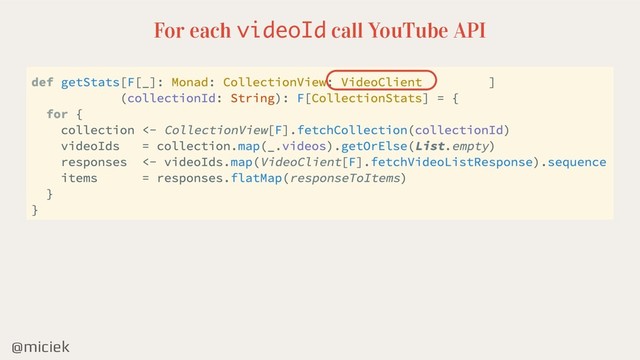 @miciek
For each videoId call YouTube API
