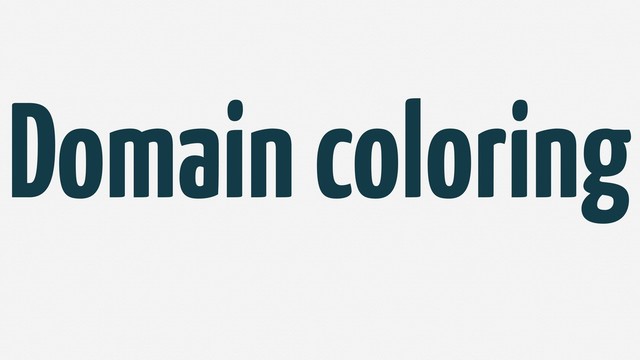 Domain coloring
