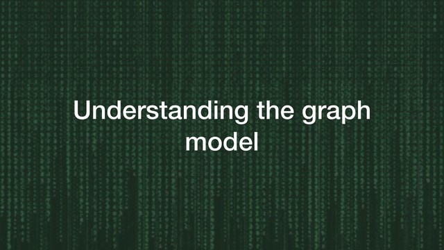 Understanding the graph
model
