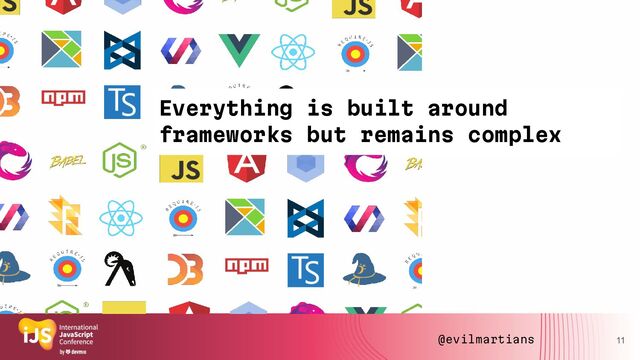 11
Everything is built around
frameworks but remains complex
@evilmartians
