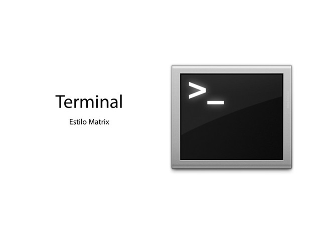 Terminal
Estilo Matrix
