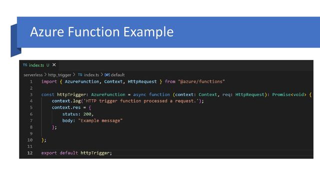 Azure Function Example
