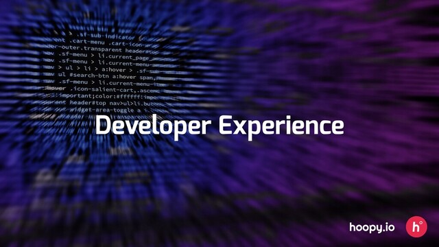 Developer Experience
hoopy.io
