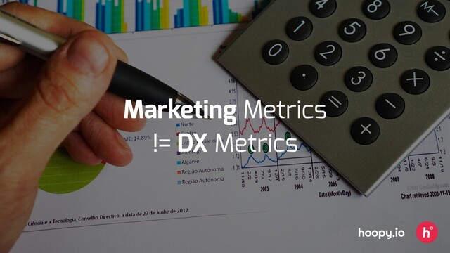 Marketing Metrics
!= DX Metrics
hoopy.io
