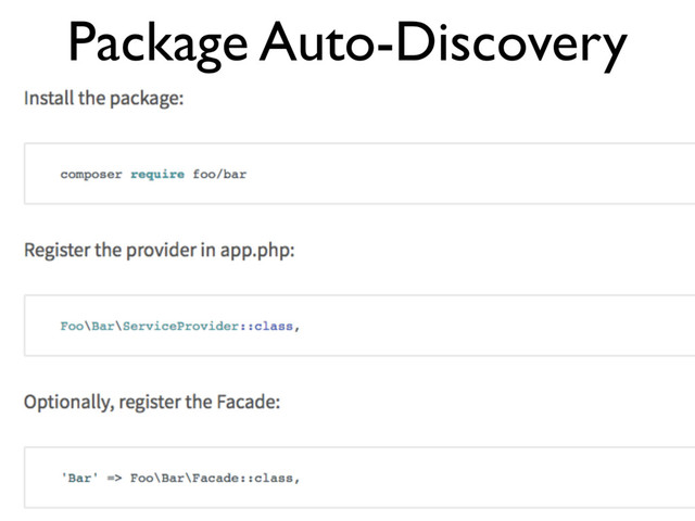 Package Auto-Discovery

