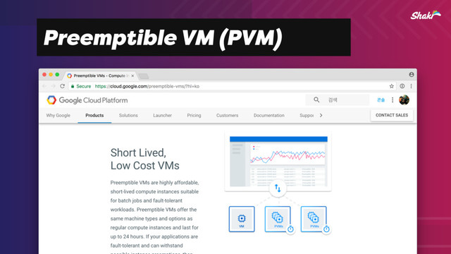Preemptible VM (PVM)
