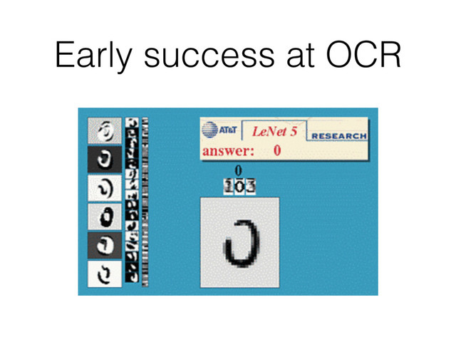 Early success at OCR
