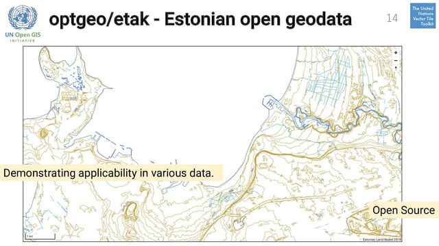 optgeo/etak - Estonian open geodata 14
Open Source
Demonstrating applicability in various data.
