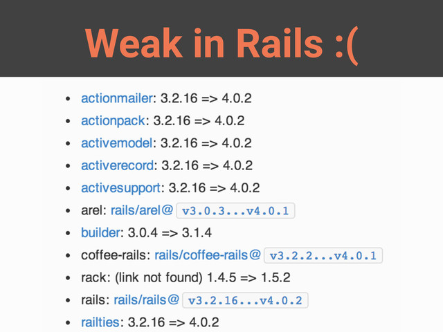 Weak in Rails :(
