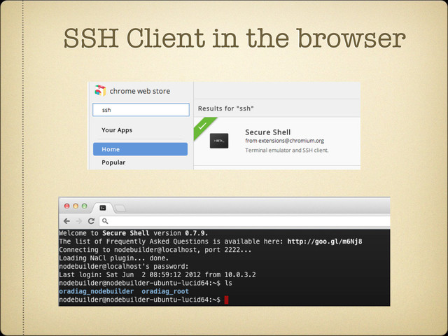 SSH Client in the browser
