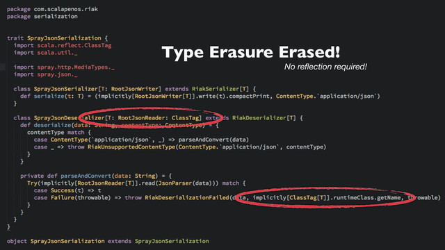 Type Erasure Erased!
No reﬂection required!
