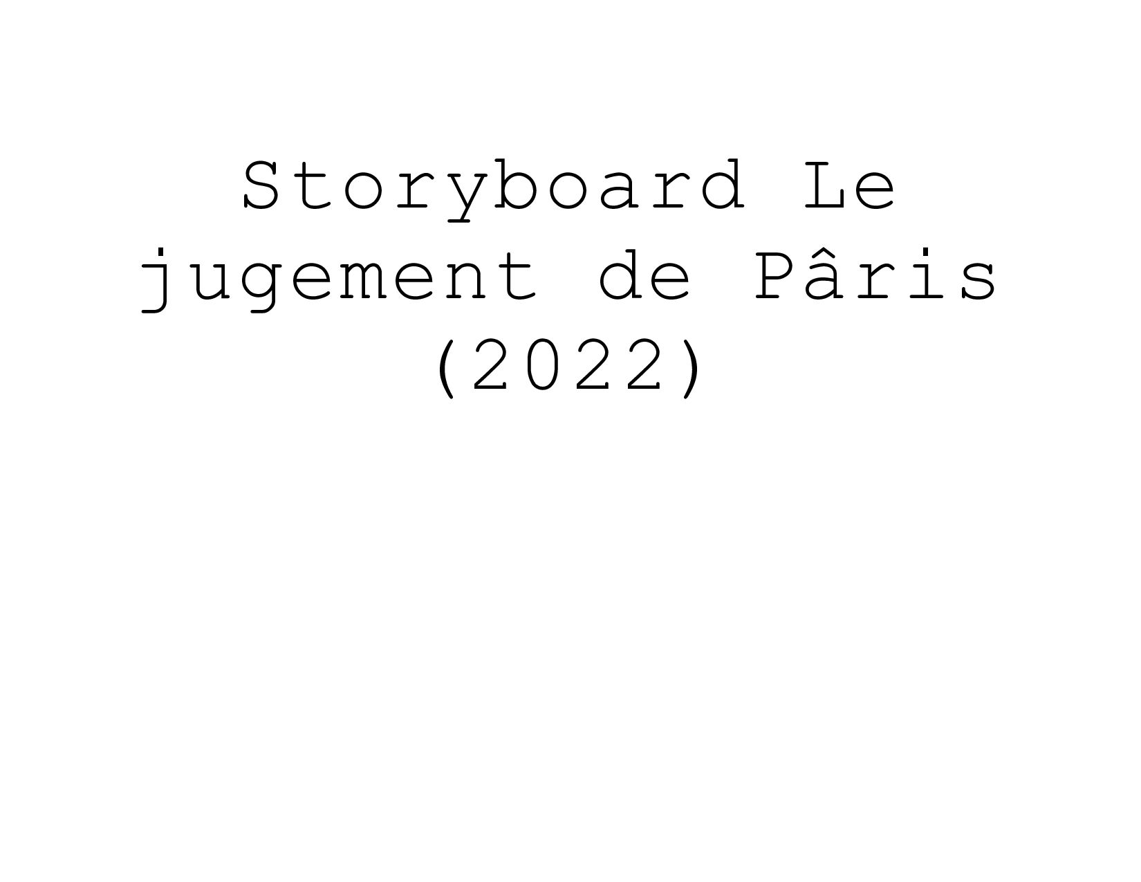 Storyboard Jugement De Pâris - Speaker Deck