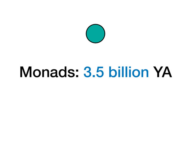Monads: 3.5 billion YA

