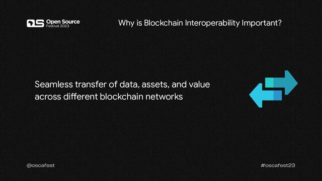 Seamless transfer of data, assets, and value
across different blockchain networks
Why is Blockchain Interoperability Important?

