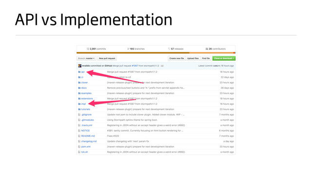 API vs Implementation
