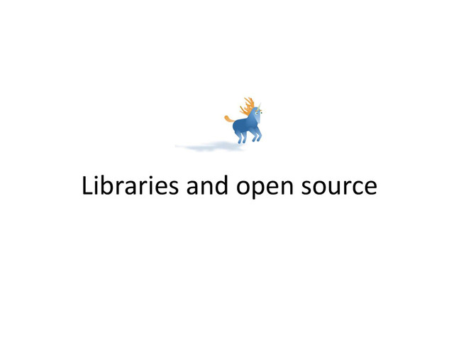 Libraries and open source
