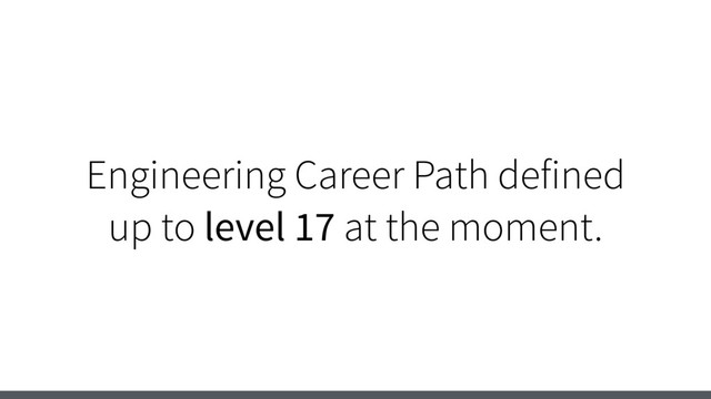 Engineering Career Path defined
up to level 17 at the moment.
