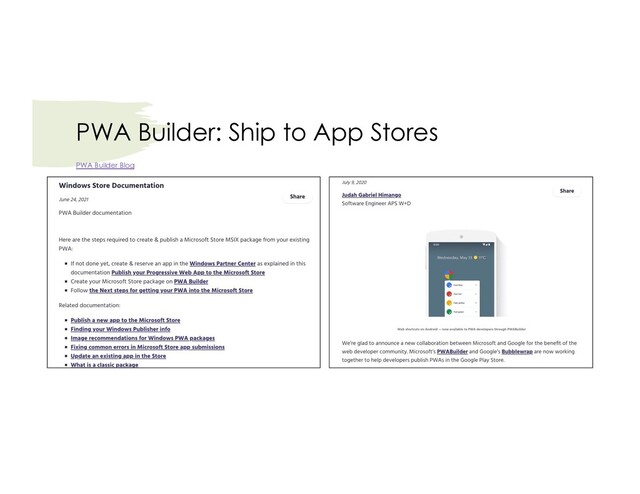 PWA Builder: Ship to App Stores
PWA Builder Blog

