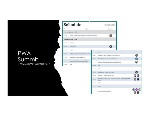 PWA
Summit
PWA Summit, October 6-7
