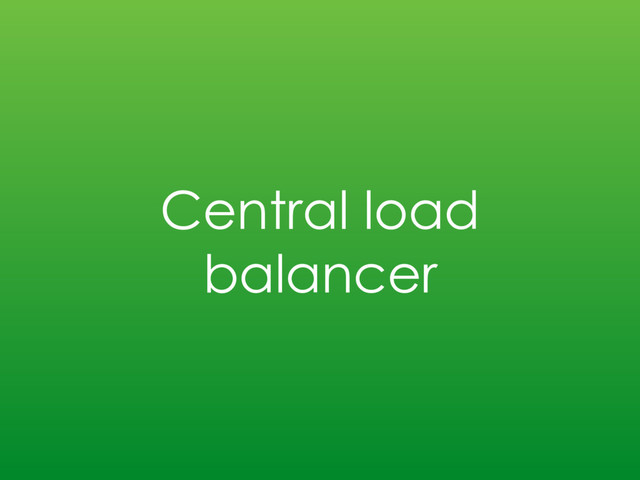 Central load
balancer
