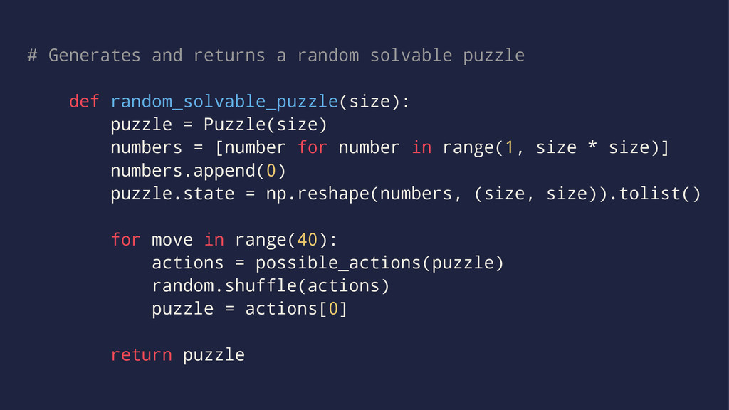slide puzzle python code game