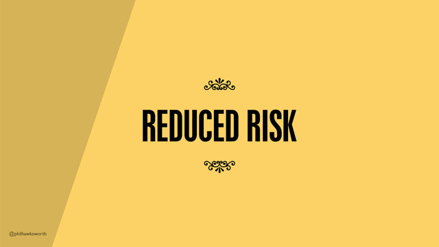 @philhawksworth
REDUCED RISK
7
7
