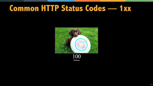 11
Common HTTP Status Codes — 1xx
