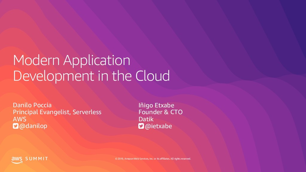 Modern Application Development in the Cloud