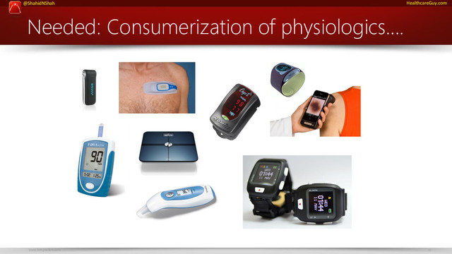 www.netspective.com 19
@ShahidNShah HealthcareGuy.com
Needed: Consumerization of physiologics….
