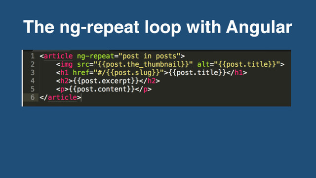 The ng-repeat loop with Angular
