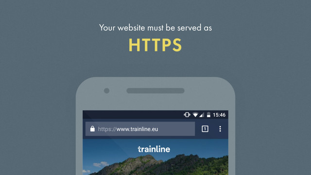 Your website must be served as
HTTPS
