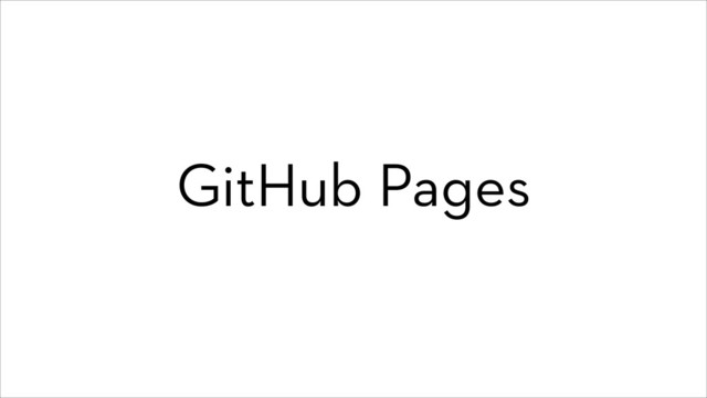 GitHub Pages
