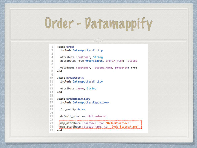 Order - Datamappify
