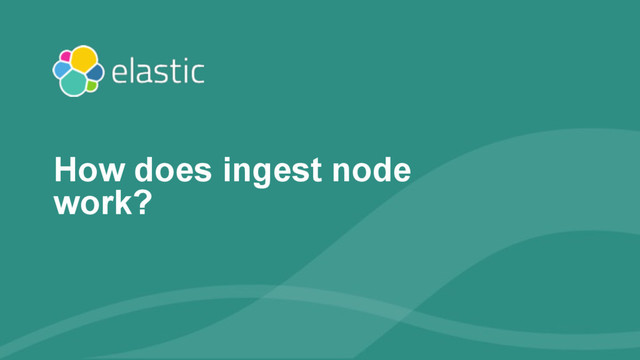 ‹#›
How does ingest node
work?
