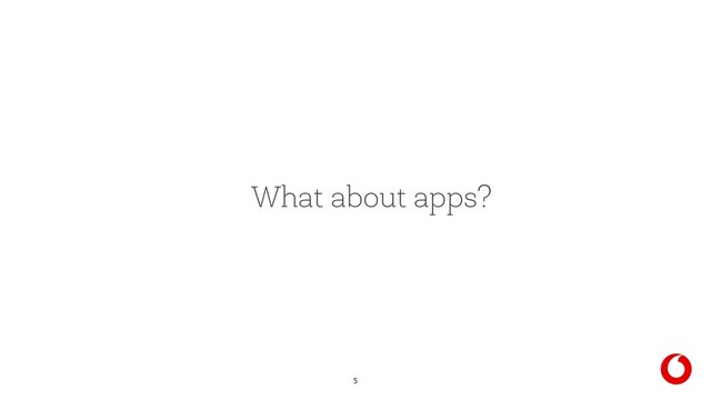 5
What about apps?
