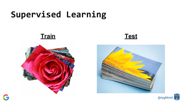 @nyghtowl
Supervised Learning
Test
Train
