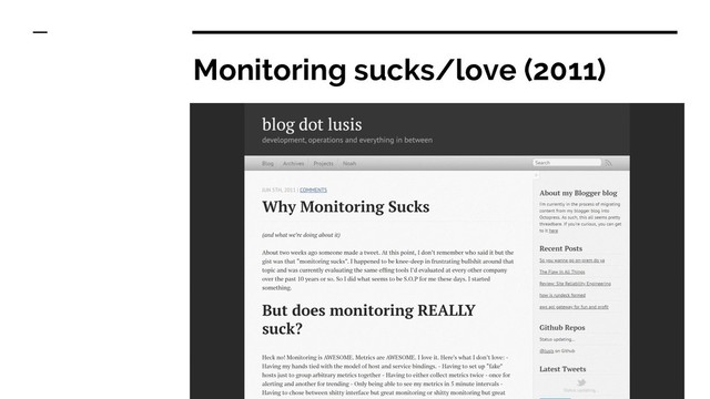 Monitoring sucks/love (2011)
