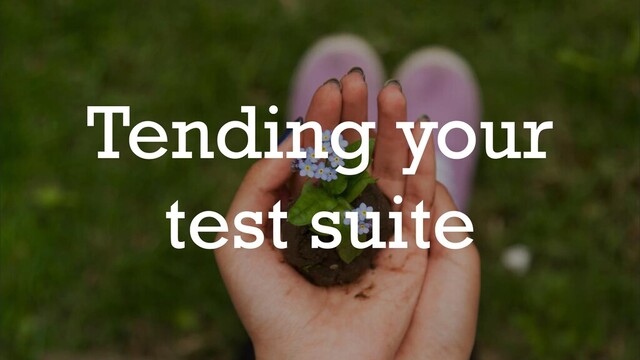 @glennsarti
Tending your
test suite
