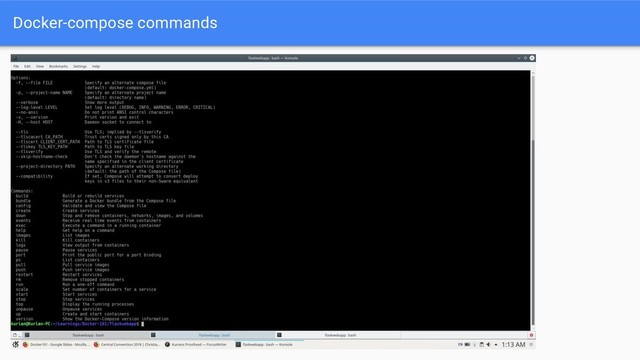 Docker-compose commands
