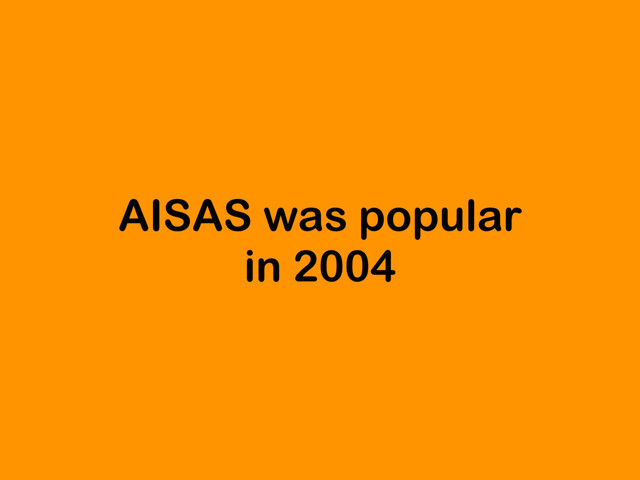 AISAS was popular
in 2004
