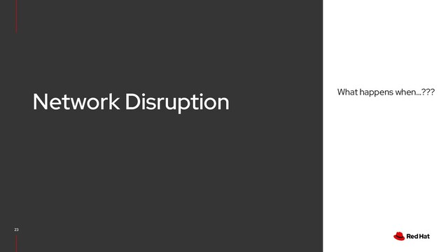 23
What happens when…???
Network Disruption
